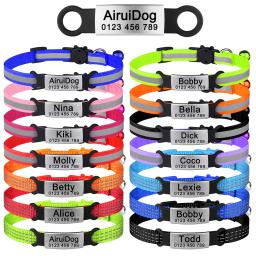 Ajustável Nylon Cat Tag Collar, Nome personalizado, ID personalizada, Bell Pet Products, Pequeno Breakaway rápido, Unisex Kitten Supplies, Tag Cat - Image 6