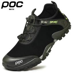 MOTO POC-Sapatos de ciclismo antiderrapantes para homens, sapatos de ciclismo respiráveis de alta qualidade, calçados casuais de corrida, ao ar livre - Image 1