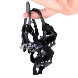 1 par profissional escalada crampons 24 dentes anti-skid gelo neve acampamento sapatos de caminhada pico aperto inverno ao ar livre pinça de gelo - Image 4