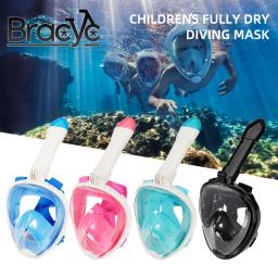 Conjunto de Máscara de Natação Facial Completa para Crianças, Máscaras Respiradoras, Anti-fog, Respiração Segura, Subaquático, Mergulho, Mergulho, Presente Infantil - Image 1