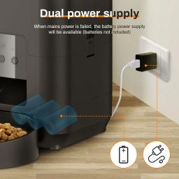 Smart Timing Alimentador Pet, Dispensador Automático de Alimentos, Adequado para Cães e Gatos Pequenos, Alimentação Remota, Tuya App, 2L - Image 6