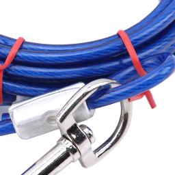 Durável Double-End Dog Leash Cabo, Fio de Aço, Corda Cadeia, cabeças duplas, Metal Ganchos, Pet fornecimentos, de alta qualidade, 5mm * 3m - Image 6