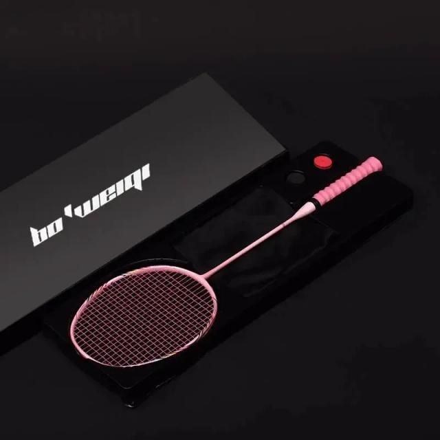 Raquete de Badminton 8U Profissional 100% Carbono Ultraleve