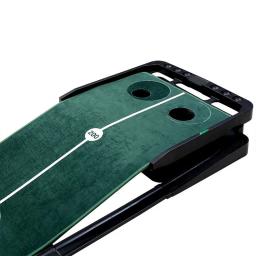 Pente ajustável interior mini golfe putting trainer esteira com furos rotativos pista de retorno automático bola agradável colocando superfície - Image 4