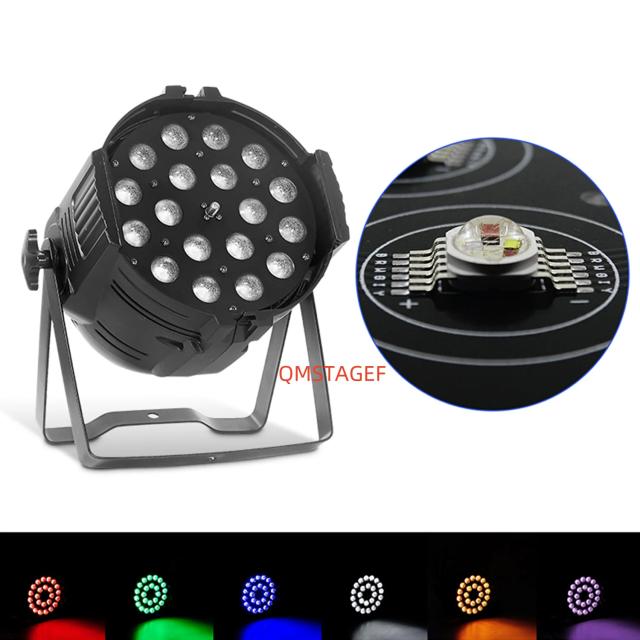 Par Light LED Zoom Wash para Palcos e Eventos Profissionais com 18x12W e 18x15W, Efeitos RGBWA e RGBWAUV, DMX512, 2 Peças.