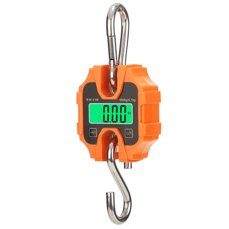 Balança eletrônica portátil para caça, balança industrial suspensa, mini balança de gancho, 250kg/0.1kg, material abs, unidade kg/lb/jin - Image 1