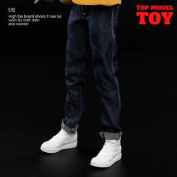 Sapatos de críquete branco modelo tênis, masculino e feminino soldado, pés removíveis, bonecas figura ação do corpo, 1:6 escala, 12" - Image 4