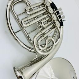 Single Row French Horn com bocal, 4-chave B/F niquelado instrumento musical, profissional, frete grátis - Image 3