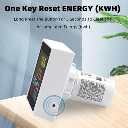 Voltímetro com display digital 6 em 1, amperímetro, tensão de corrente, frequência, medidor de energia, monitor ac, 100a, kwh, luz de sinal, indicador 22mm - Image 4