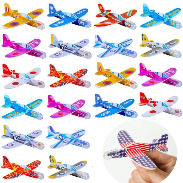 20-100 pçs/saco planadores aviões espuma montar avião brinquedos crianças presentes de aniversário festa favores crianças prêmios escolares goodie enchimentos