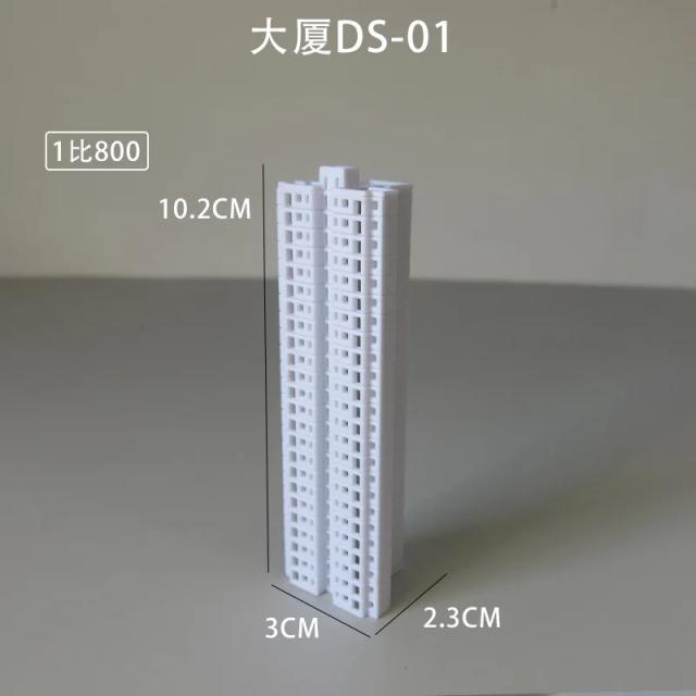 Casa em Miniatura de Plástico ABS para Diorama - Kit com 3 Unidades de Construção Arquiteta para Cenários de Mesa de Areia
