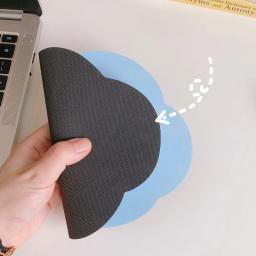 Kawaii nuvem mouse almofada bonito tapete de mesa à prova dwaterproof água antiderrapante almofada de isolamento coreano papelaria tapete de mesa coster material de escritório - Image 6
