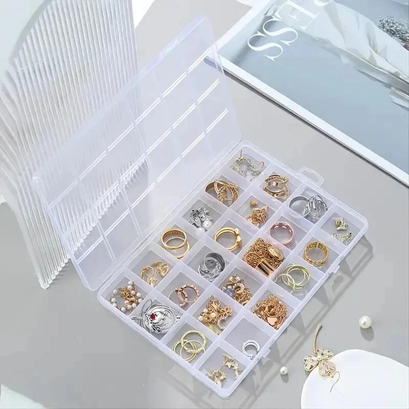 Organizador De Plástico Transparente Para Armazenamento De Jóias, DIY Artesanato Recipiente, Equipamento De Pesca, Forma E Arte, Atacado - Image 1