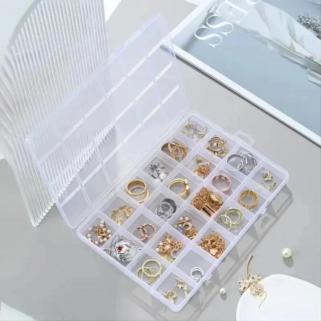 Organizador Transparente de Plástico para Jóias, Artesanato, Pesca e Artes em Atacado