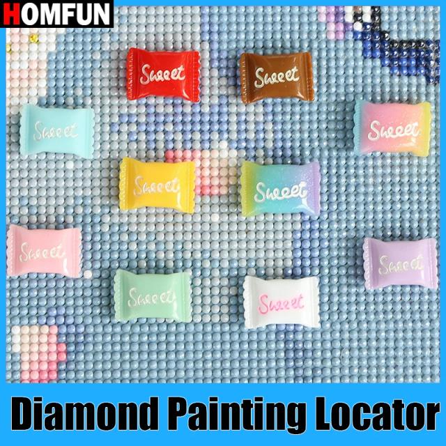Suporte Magnético HOMFUN-5D para Pintura de Diamante e Bordados - Locator de Doces, Ferramenta DIY, Cor Aleatória, 1 Peça