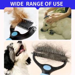 Profissional Pet Deshedding escova, removedor de cabelo do cão, pele nó cortador, cachorro gato pente escovas, cães grooming derramamento suprimentos - Image 6
