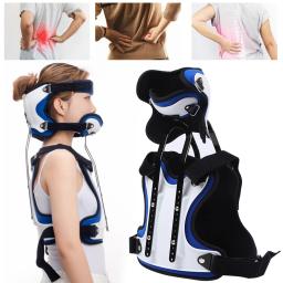 Órtese Cervical Ajustável para Cabeça e Peito, Órtese Torácica, U Apoio Lombar, Confortável e Respirável, Saúde e Beleza - Image 1