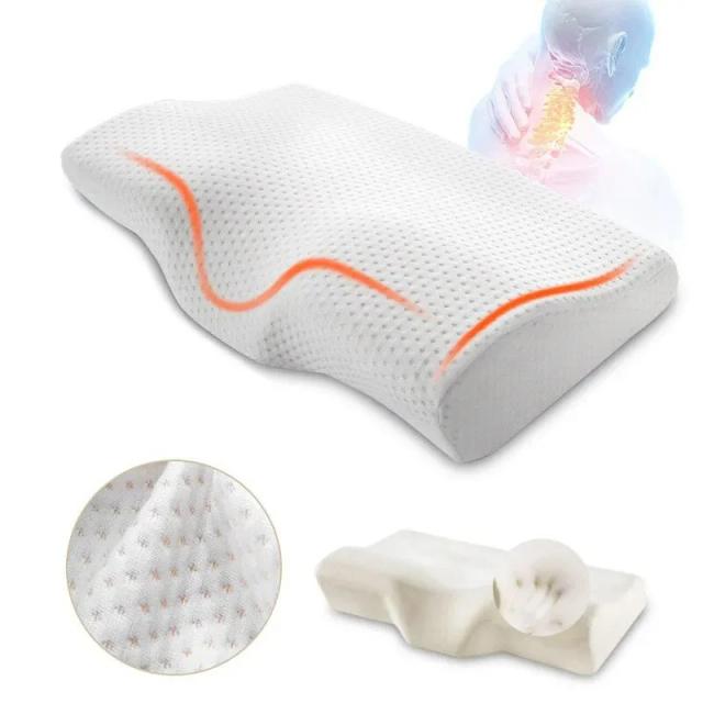 Almofada Ortopédica em Espuma de Memória em Forma de Borboleta para Proteção do Pescoço e Saúde Cervical - 1 Unidade
