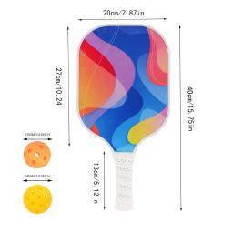 Pickleball Paddles Set, Raquete De Bola De Pickle De Fibra De Vidro, Jogo interior e exterior, Bolsa de transporte, 2 Conjuntos De Raquete Aprovado USB, 4 Bolas - Image 2