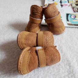 Botas de neve ao ar livre para cães, tênis antiderrapante, sapatos confortáveis para animais de estimação quentes, suprimentos para neve, inverno, 4 peças por conjunto - Image 1