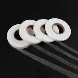 50m dupla face pa interlining tecido adesivo preto branco roupas vestuário ferro na bainha fita entrelaçamento web para costura diy - Image 4
