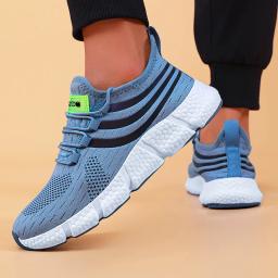 Tênis casual masculino, respirável, leve, esportes ao ar livre, caminhada, tênis, tênis de luxo, tênis, tênis de corrida, 2024 - Image 6