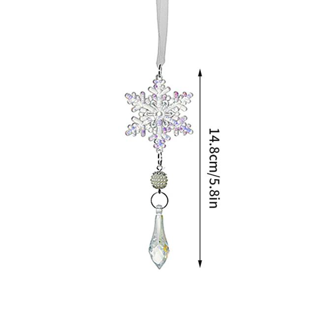 Decorações de Natal: Ornamentos de Floco de Neve em Acrílico e Gota de Sincelo para Árvore de Natal e Festa de Ano Novo