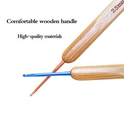 9Pcs Bambu Agulhas De Tricô Set Crochet Ganchos 2-6mm Crochet para Weave Fio Handle Agulhas De Costura Ferramenta Knitting Crochet Kit - Image 2
