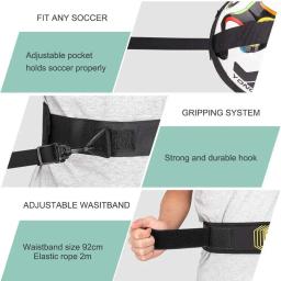Football Kick Trainer Soccer Training Aids, Throw Sole Equipamento de Prática para Crianças com Cinto Ajustável, Corda Elástica, 2 Pcs, 4 Pcs, 6Pcs - Image 2