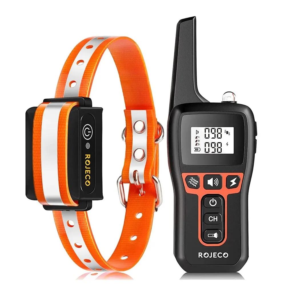 AliExpress Coleção ROJECO 1000m Elétrica Dog Training Collar Controle Remoto Training Collar Para Pet Recarregável Casca Do Cão - Image 1