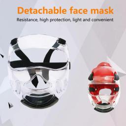 Clear Taekwondo Face Guard para Homens e Mulheres, Capa de Engrenagem Destacável, Protetor De Espessamento, Artes Marciais, Boxe, Engrenagem - Image 1