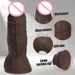 Novo enorme vibrador realista fantasia pênis longo pau grande ventosa vibradores para mulheres gigante xxl anal vibrador brinquedo sexual para mulheres homens gay - Image 4