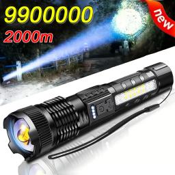 Lanterna LED De Alta Potência, Tipo C Recarregável, Tocha Ultra Poderosa, Acampamento ao ar livre, Luz Flash De Caminhadas - Image 1
