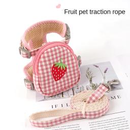 Cat arnês com mochila, evitar quebrar livre, alça de peito respirável, corda de tração, peluche, mini cão, andando Pet fornecimentos - Image 2