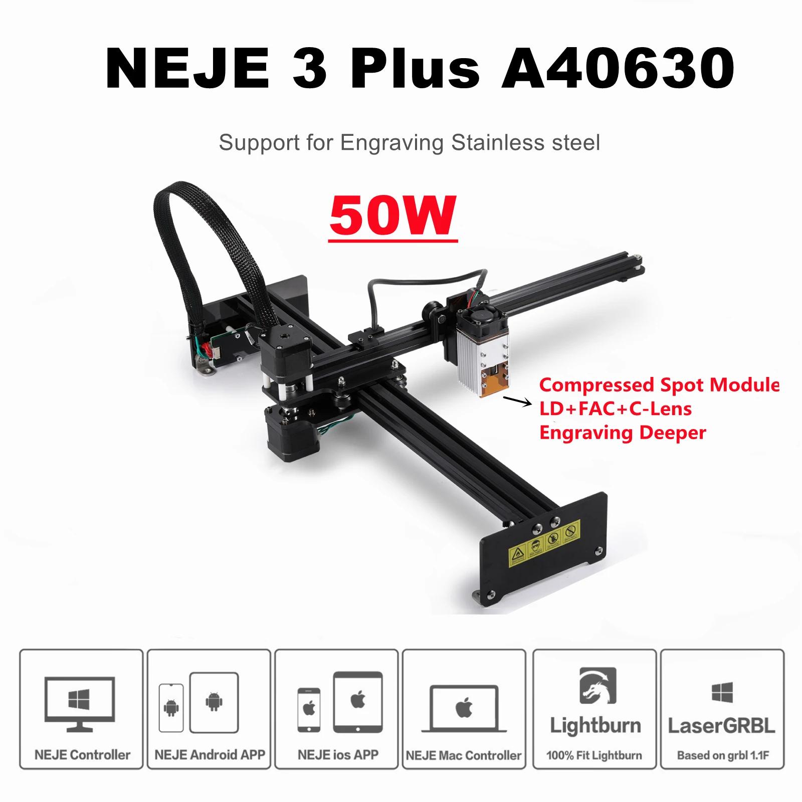 NEJE 3 Plus Sem Fio CNC Laser Carver, Cortador De Madeira, Gravador De Aço Inoxidável, Impressora De Metal, App Control, A40640, A40630, N40630 - Image 1