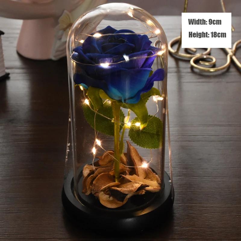 LED Flor Eterna com 3 Cabeças, Flor Artificial, Natal, Casamento, Dia Dos Namorados, Presente De Aniversário, Decoração De Casa - Image 1
