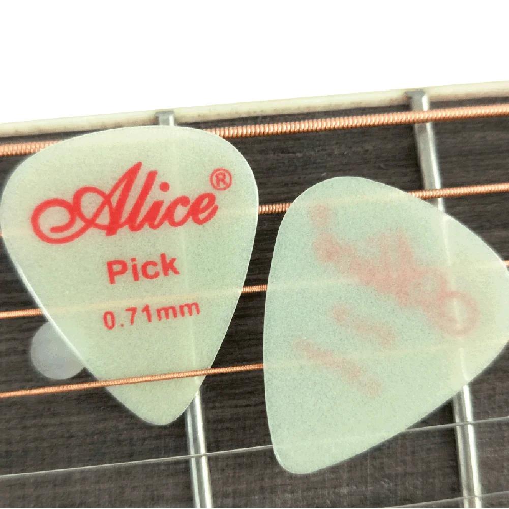 Alice-Palhetas fluorescentes luminosas da guitarra, 0.58mm, 0.71mm, 0.81mm, 0.96mm, 1.2mm, 1.5mm, Plectro acústico da guitarra elétrica, 6 pcs - Image 1