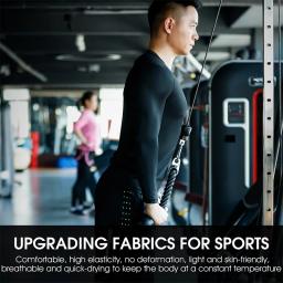 Roupas de Compressão Esportivas, Vestimenta de Academia, Exercícios, Corrida, Caminhada, Masculina, Jogging, 5 Peças por Conjunto - Image 4