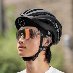 WEST BIKING-Capacete De Ciclismo Com Moldagem Integrada Para Homens E Mulheres, Tampa De Segurança, Ultraleve, MTB, Bicicleta De Estrada, Acessórios - Image 6