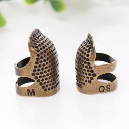 2 peça durável multi-tamanho ajustável dedal perfurador agulha kit novos acessórios de costura mão dedais vestuário costurar acessório para - Image 2