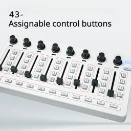 M-VAVE smc dj mixer controlador midi sem fio console de mixagem 8 codificador controle software conexão bt para windows/mac/ios/android - Image 2