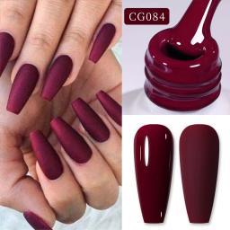 NASCIDO PRETTY-Polonês Semi Permanente para Unhas, Manicure Art, Soak Off, Vernizes UV LED, Suprimentos para Unhas, Vermelho Fosco, 10ml, 130 Cores - Image 2