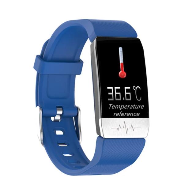 Pulseira Inteligente com Monitor de Frequência Cardíaca, Pressão Arterial, ECG, Temperatura Corporal e Lembrete de Hidratação