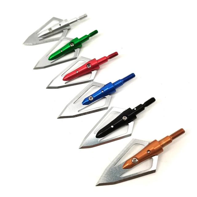 Lâminas de Flecha 100 Grãos para Tiro com Arco: Broadheads para Caça e Setas de Besta e Arco Recurvo Compósito