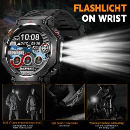 Lige gps relógio inteligente premium militar bluetooth chamada esportes ao ar livre 3atm à prova dwaterproof água amoled 1.39 Polegada tela novo smartwatch masculino - Image 6
