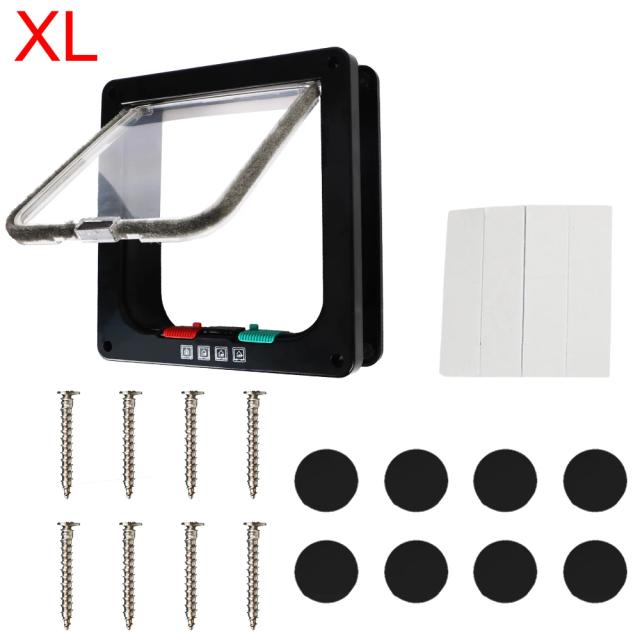 Porta Flap de Segurança ABS para Cães e Gatos com Sistema de Fechamento 4 Way Lock