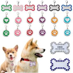 Etiquetas de identificação personalizadas gravadas para animais de estimação, coleira, aço inoxidável personalizado, cachorro e gato, qualquer nome - Image 1