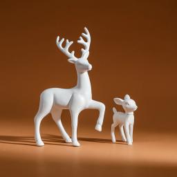 Figurinhas Kawaii Fawn para Decoração de Casa, Mãe e Pai, Fofos e Kawaii, Decoração do Quarto, Crianças e Natal, 2 peças - Image 5