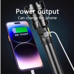 Xhp390 lanterna mais poderosa usb recarregável luz forte militar tático lanterna acampamento caça ao ar livre tocha - Image 4