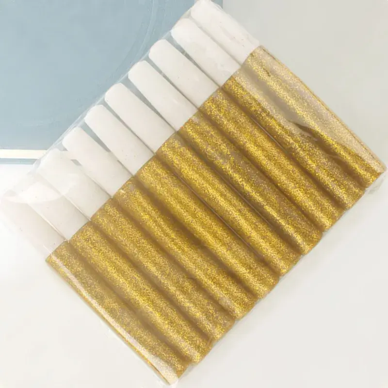10 cores conjunto de glitter em pó adesivo crianças diy artesanato de papel arte pintura desenho cola líquida pigmento prego gel caneta - Image 1